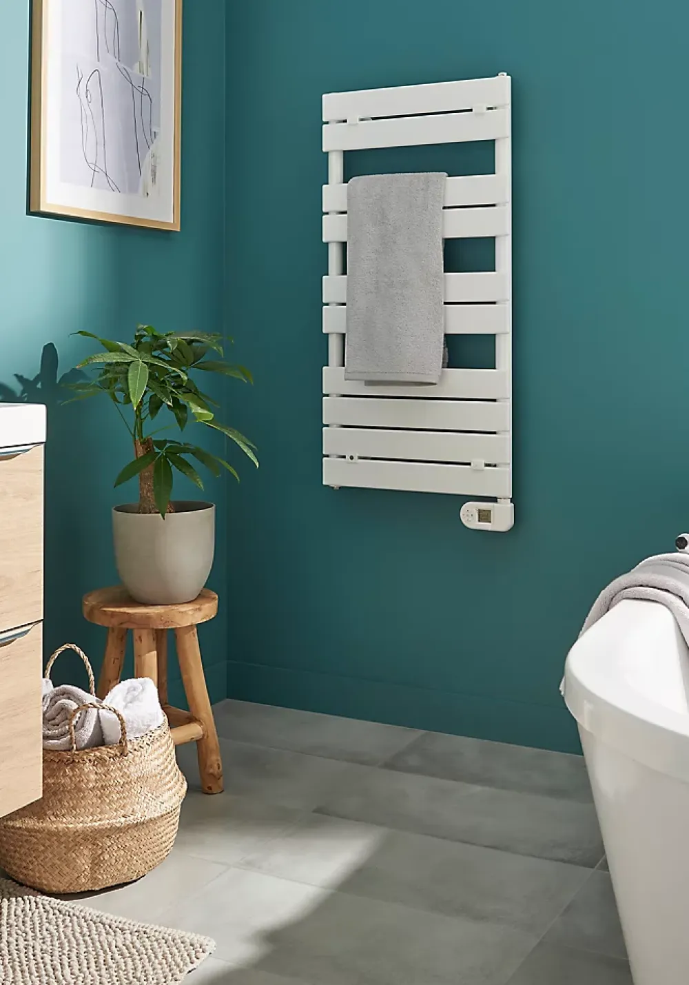 Sèche-Serviettes Électrique|Delonghi Sèche-serviettes électrique à inertie fluide Marquis blanc 500W