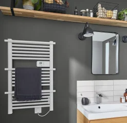 GoodHome Sèche-serviettes électrique à inertie sèche Solna blanc 350W
