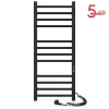 Laris Sèche-serviettes électrique ALFA 350x900 avec minuterie ECO, 160W, Noir