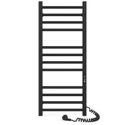 Laris Sèche-serviettes électrique ALFA 350x900 avec minuterie ECO, 160W, Noir