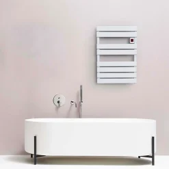 Sèche-serviettes électrique à inertie fluide Kalia Cameron blanc soufflerie 500W