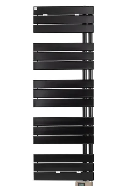 Deltacalor Sèche-serviettes électrique asymétrique 750W noir 7.5m²