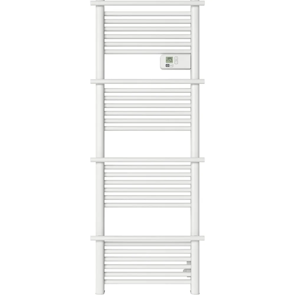 Sèche-Serviettes Électrique|GoodHome Sèche-serviettes électrique à inertie sèche Solna blanc 750W 7 m²