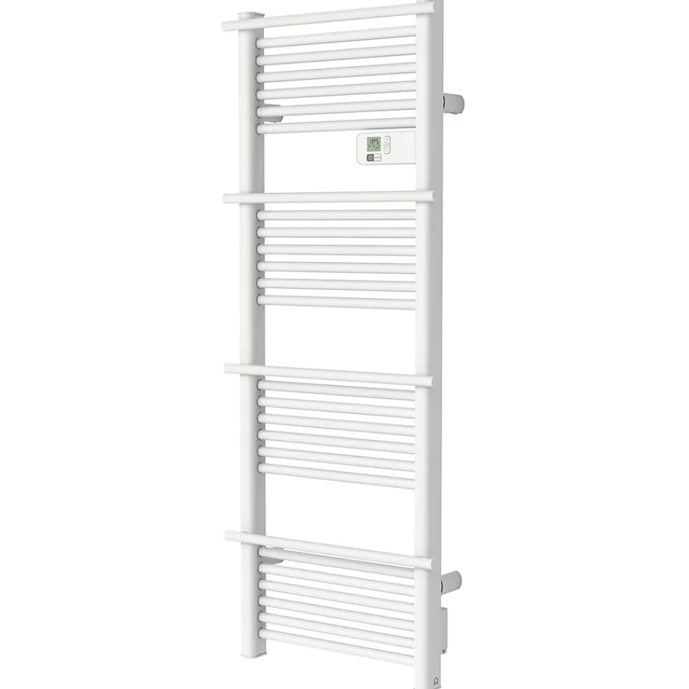 Sèche-Serviettes Électrique|GoodHome Sèche-serviettes électrique à inertie sèche Solna blanc 750W 7 m²