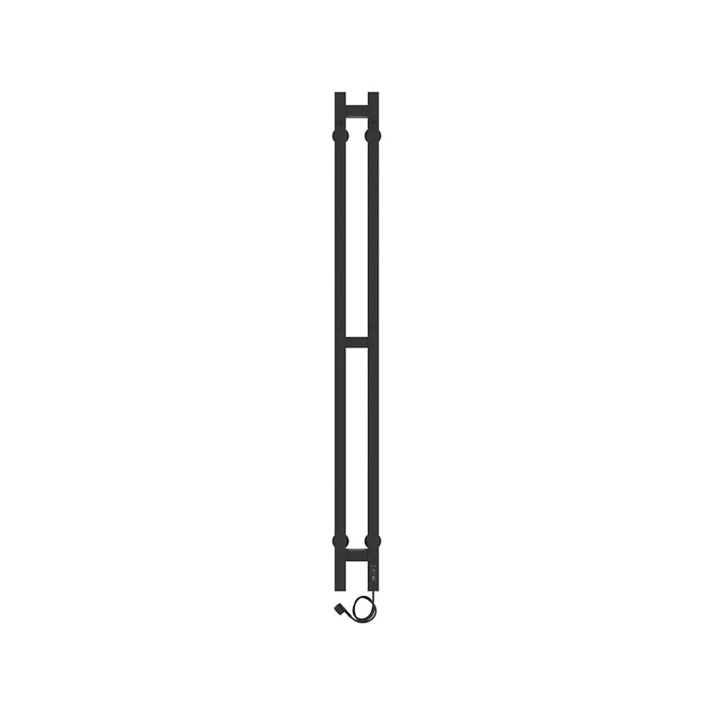 Sèche-Serviettes Électrique|Laris Sèche-serviettes électrique DUET 80x1200 avec minuterie ECO, 80W, Noir