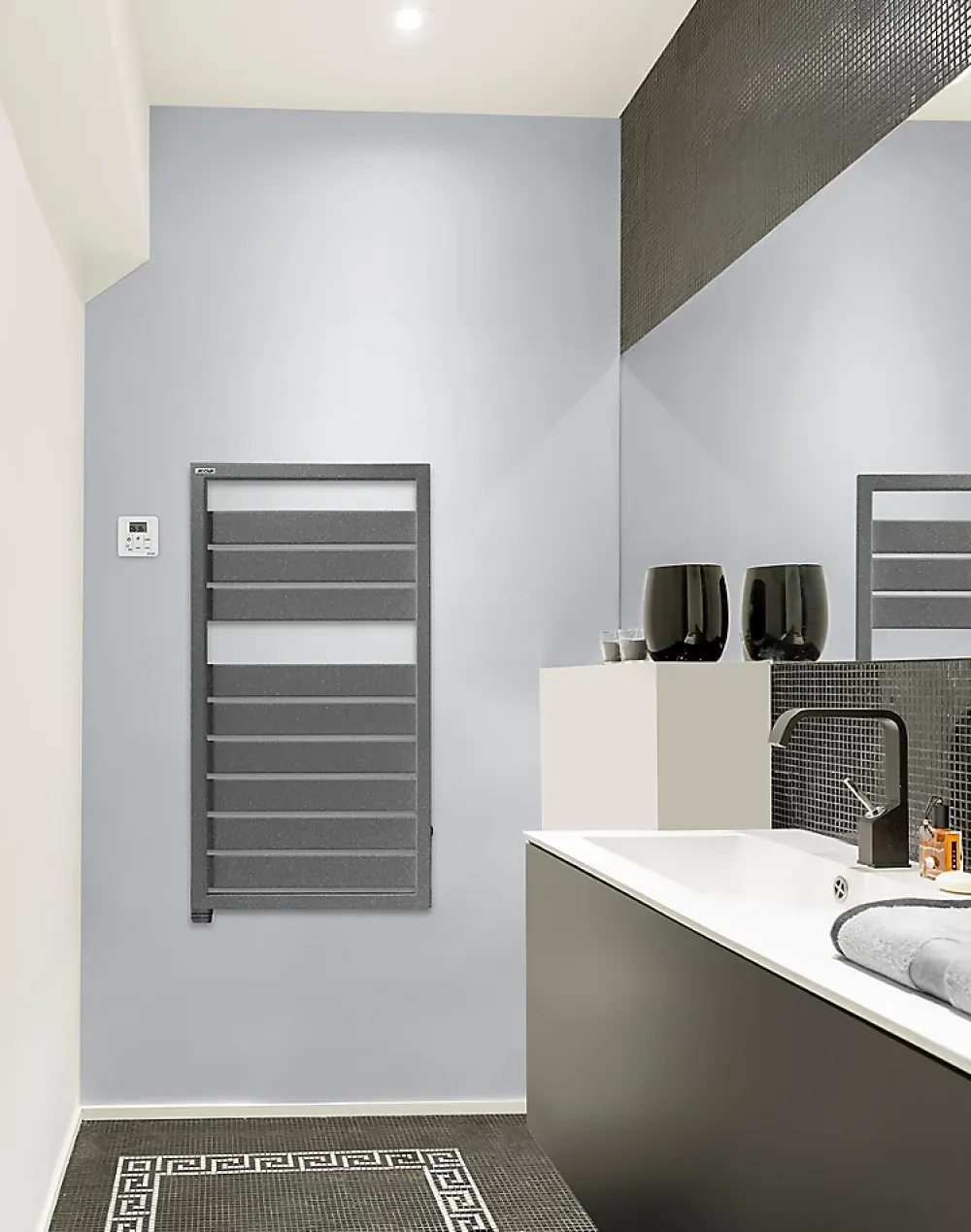Acova Sèche-serviettes électrique à inertie fluide Astrakan grey aluminium 500W
