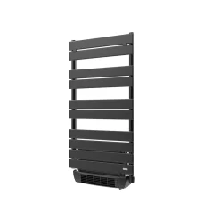 Delonghi Sèche-serviettes électrique à inertie fluide Phorum anthracite 500W + soufflerie 1000W