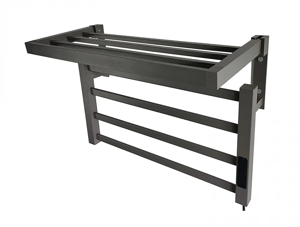 Sèche-Serviettes Soufflant|Pureline Sèche-serviettes électrique avec étagère gris anthracite 55W