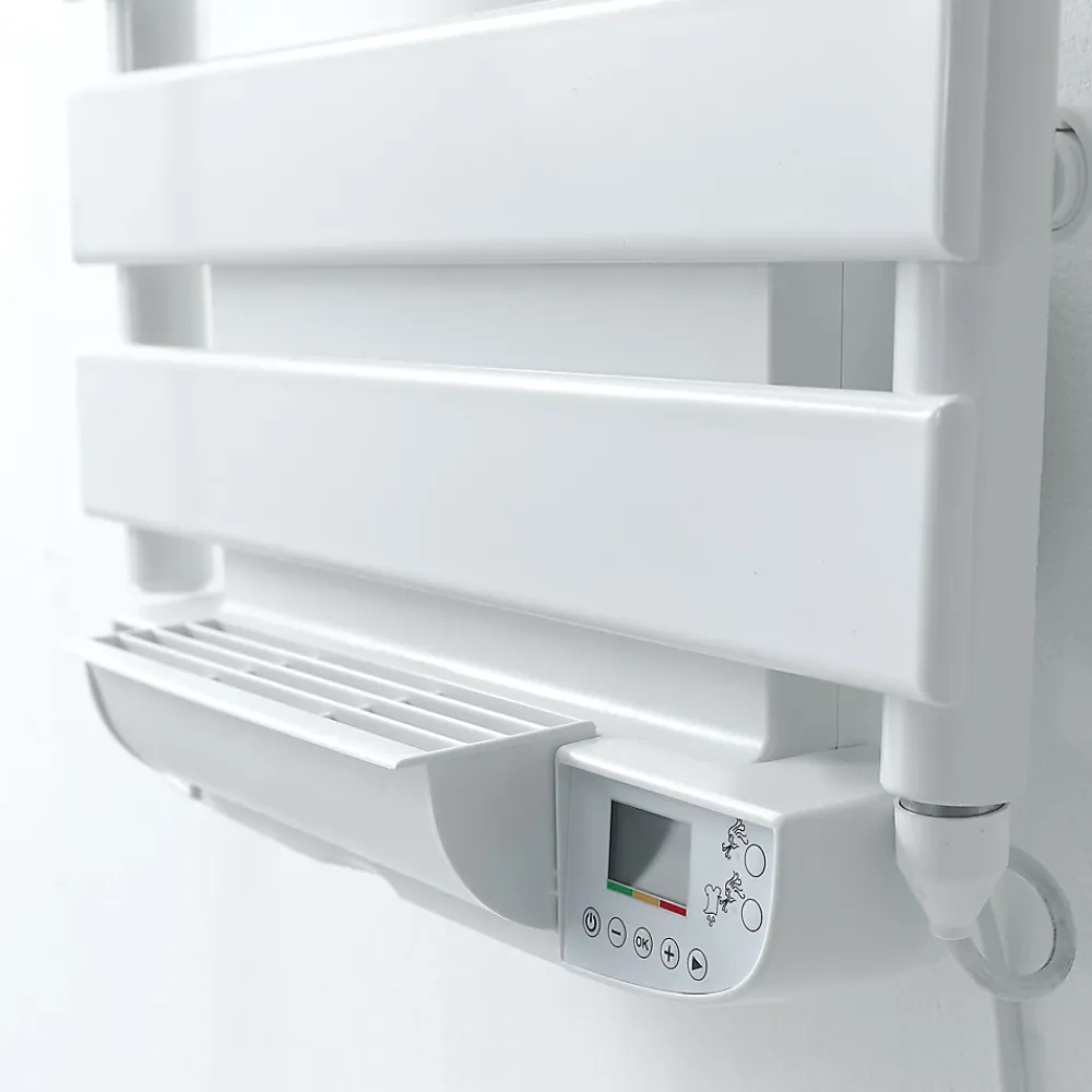 Sèche-Serviettes Soufflant|Deltacalor Sèche-serviettes électrique à inertie fluide Vento 500W + soufflerie 1000W