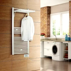 Sèche-Serviettes Électrique|Deltacalor Sèche-serviettes électrique à inertie fluide Stendino 500W blanc