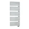 Sèche-Serviettes Électrique|Deltacalor Sèche-serviettes électrique asymétrique 750W blanc 7.5m²