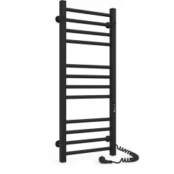 Laris Sèche-serviettes électrique ALFA 500x1200 avec minuterie ECO, 225W, Noir