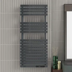 Sèche-Serviettes Électrique|Rointe Sèche-serviettes NEO connecté 500W Tarpaulin Grey - - NTF030SEG