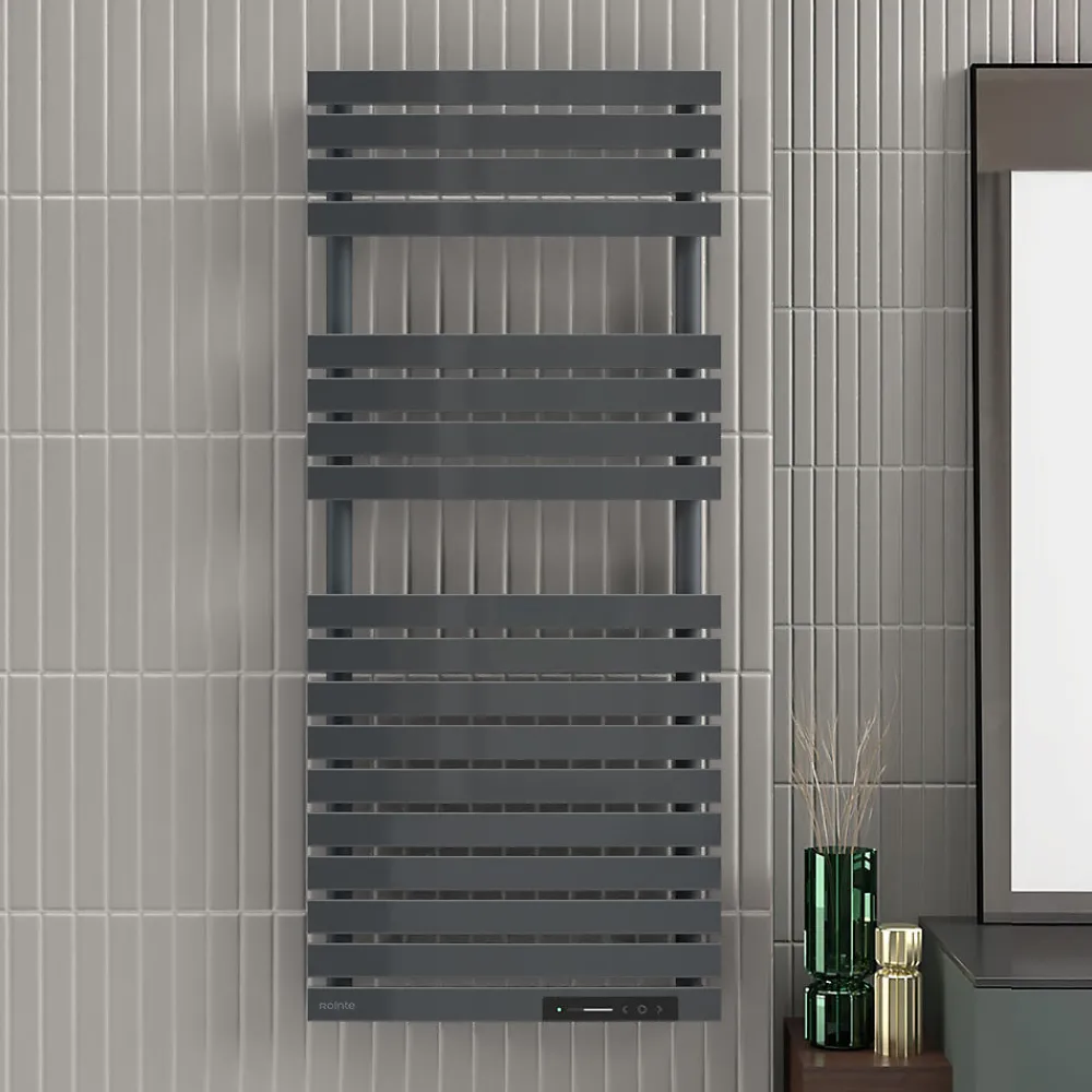 Sèche-Serviettes Électrique|Rointe Sèche-serviettes NEO connecté 500W Tarpaulin Grey - - NTF030SEG