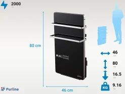 Sèche-Serviettes Soufflant|Pureline Sèche-serviettes numérique contrôle WIFI 2000W