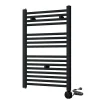 Kibath Sèche-serviettes Radiateur électrique 80 cm x 50 cm finition NOIR mat en acier