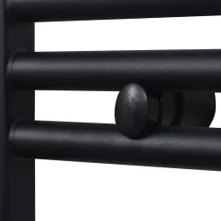 Kibath Sèche-serviettes Radiateur électrique 80 cm x 50 cm finition NOIR mat en acier