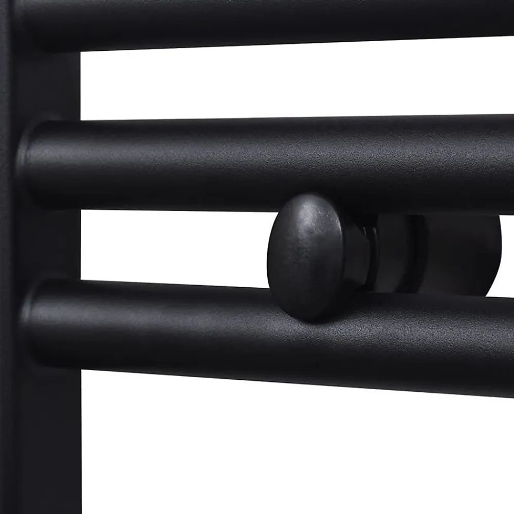Kibath Sèche-serviettes Radiateur électrique 80 cm x 50 cm finition NOIR mat en acier