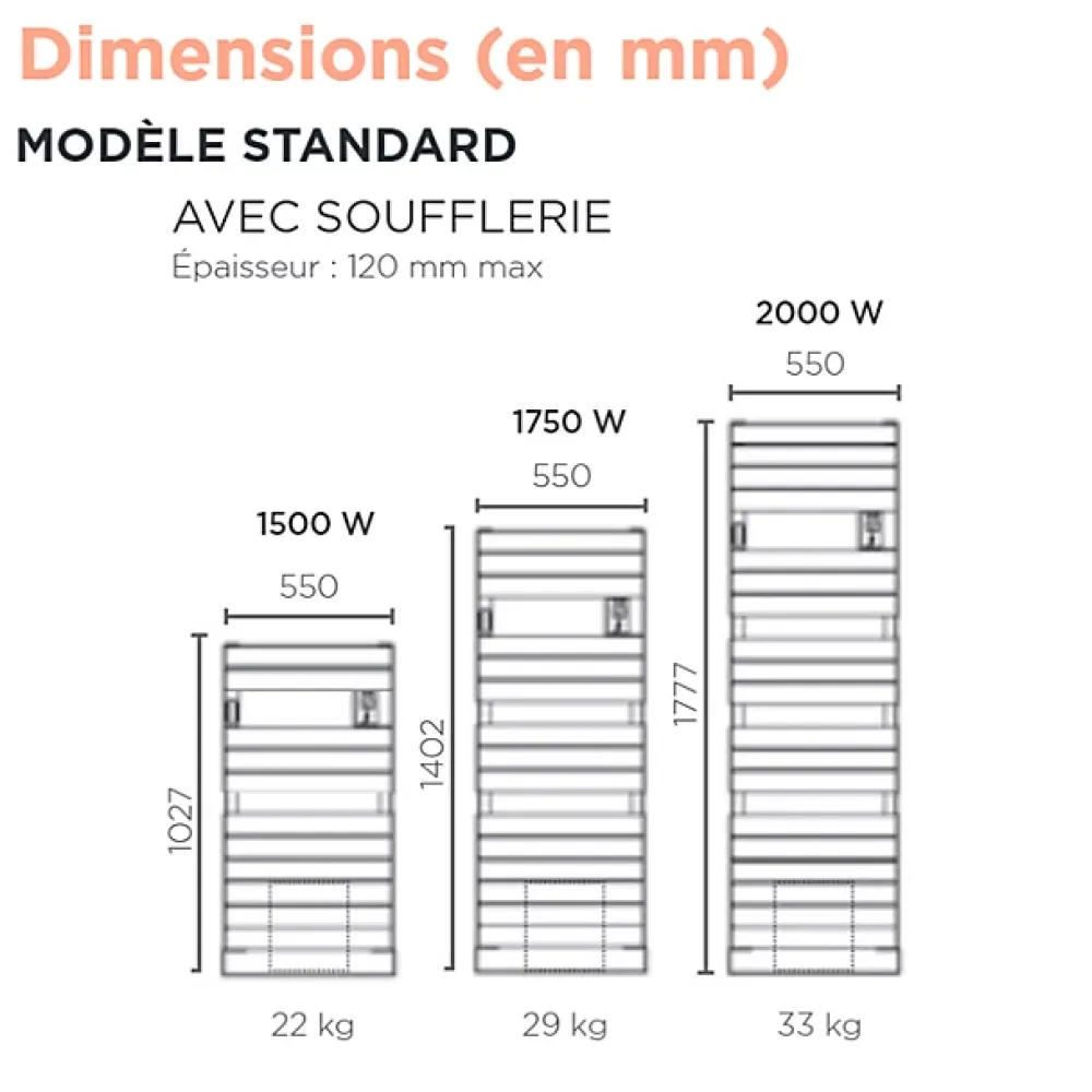 Thermor Sèche-serviettes Riviera 2 avec soufflerie 1750W noir carbone - - 498618
