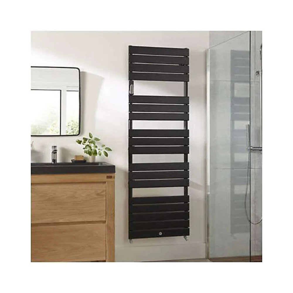 Thermor Sèche-serviettes Riviera 2 eau chaude 495W noir carbone - - 496107