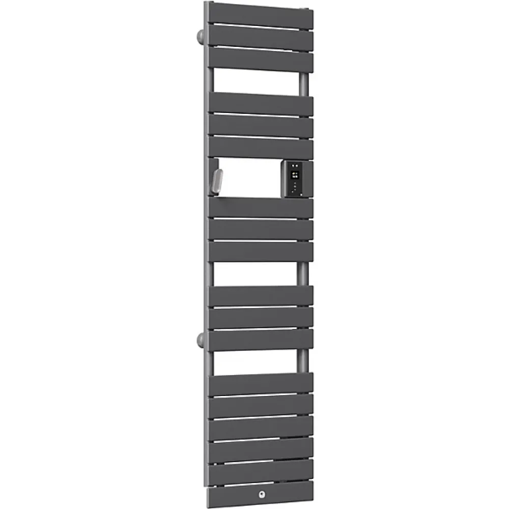 Thermor Sèche-serviettes Riviera 2 étroit avec soufflerie 1500W gris menhir - - 498254