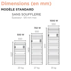 Sèche-Serviettes Électrique|Thermor Sèche-serviettes Riviera 2 500W vert eucalyptus - - 497525
