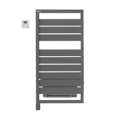 Acova Sèche-serviettes soufflant électrique Astrakan +Air 500 + soufflerie 1000W grey aluminium