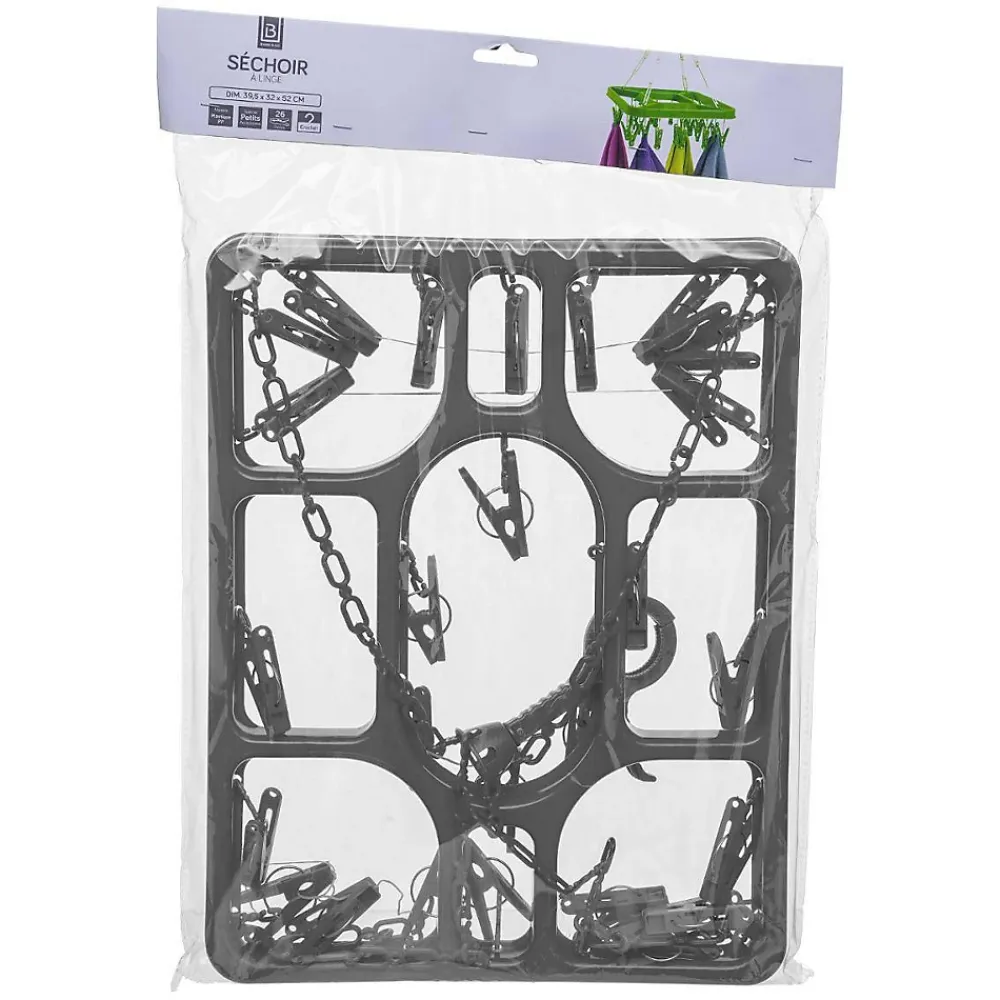 5Five Séchoir à accrocher rectangulaire angle 26 pinces - 5 five simply smart