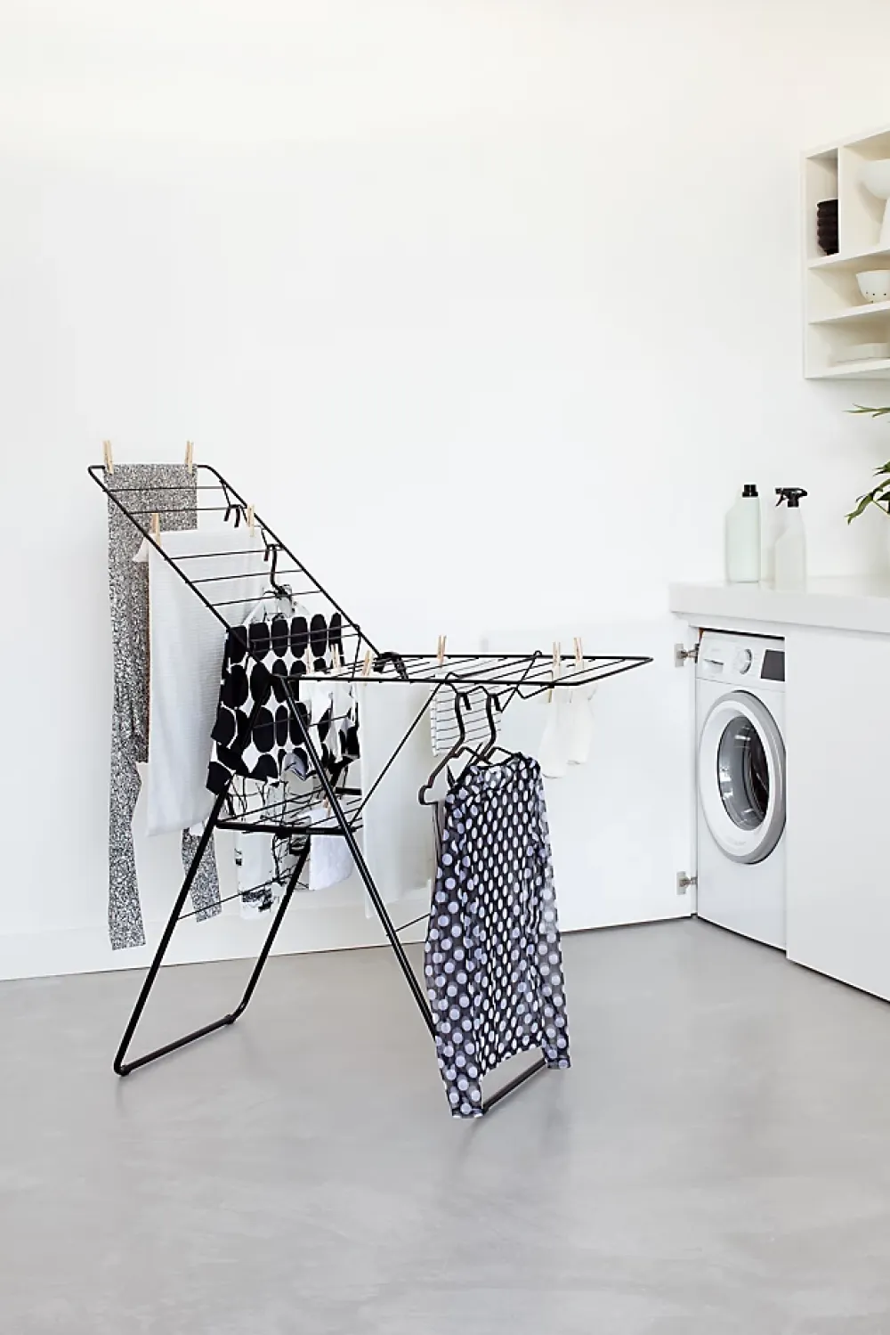 Brabantia Séchoir à linge Hangon noir mat 20 m
