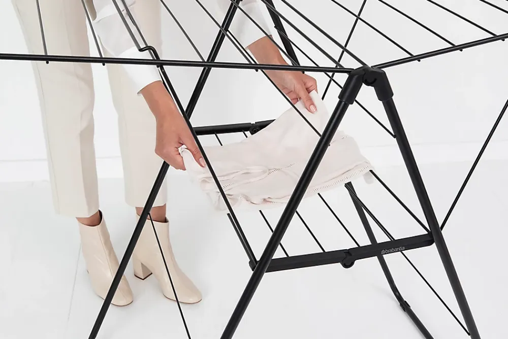 Brabantia Séchoir à linge Hangon noir mat 20 m