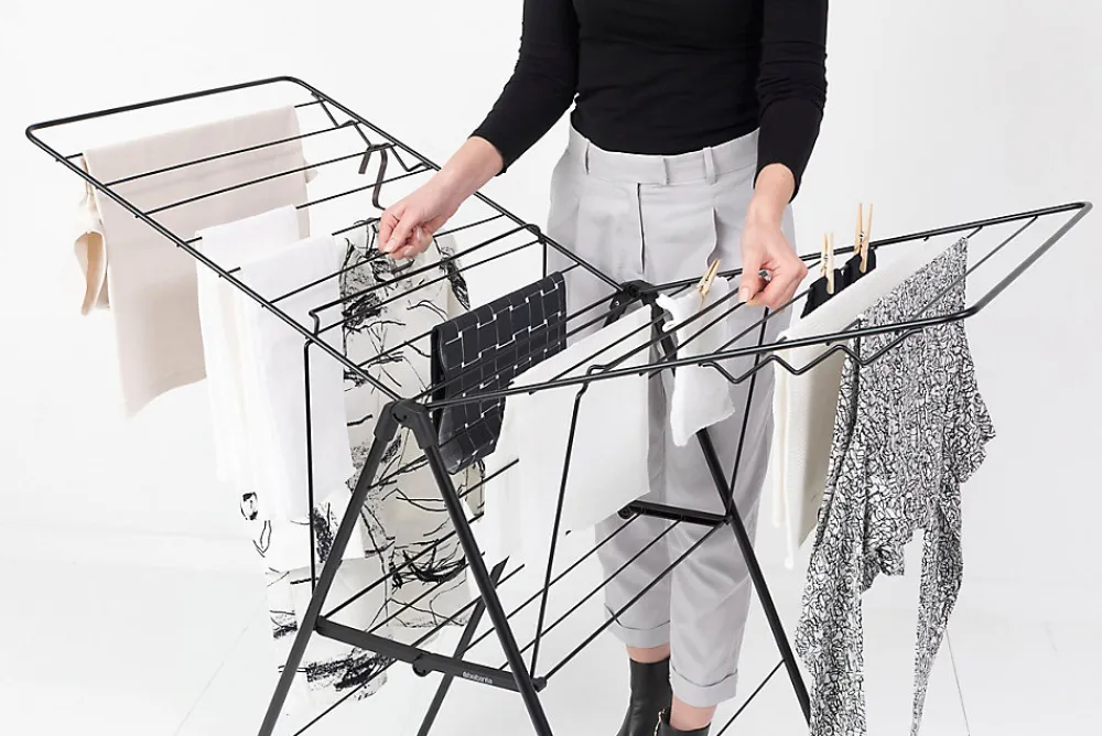 Brabantia Séchoir à linge Hangon noir mat 20 m