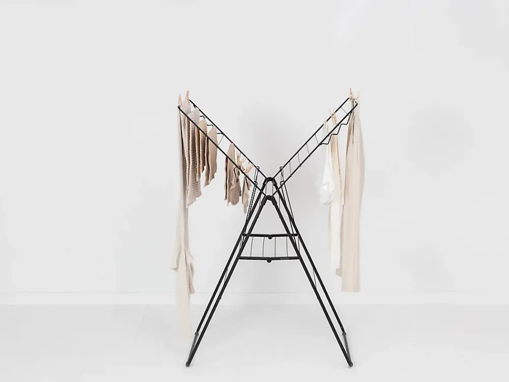 Brabantia Séchoir à linge Hangon noir mat 20 m