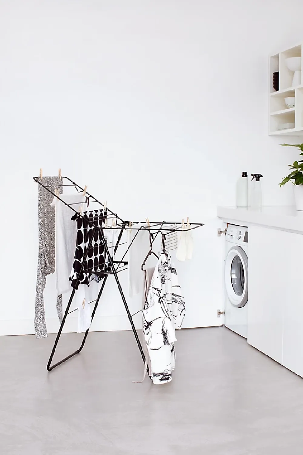 Etendoir À Linge|Brabantia Séchoir à linge Hangon noir mat 15 m