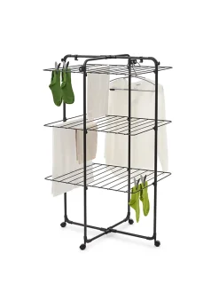 Brabantia Séchoir à linge Hangon Tower noir 23 m