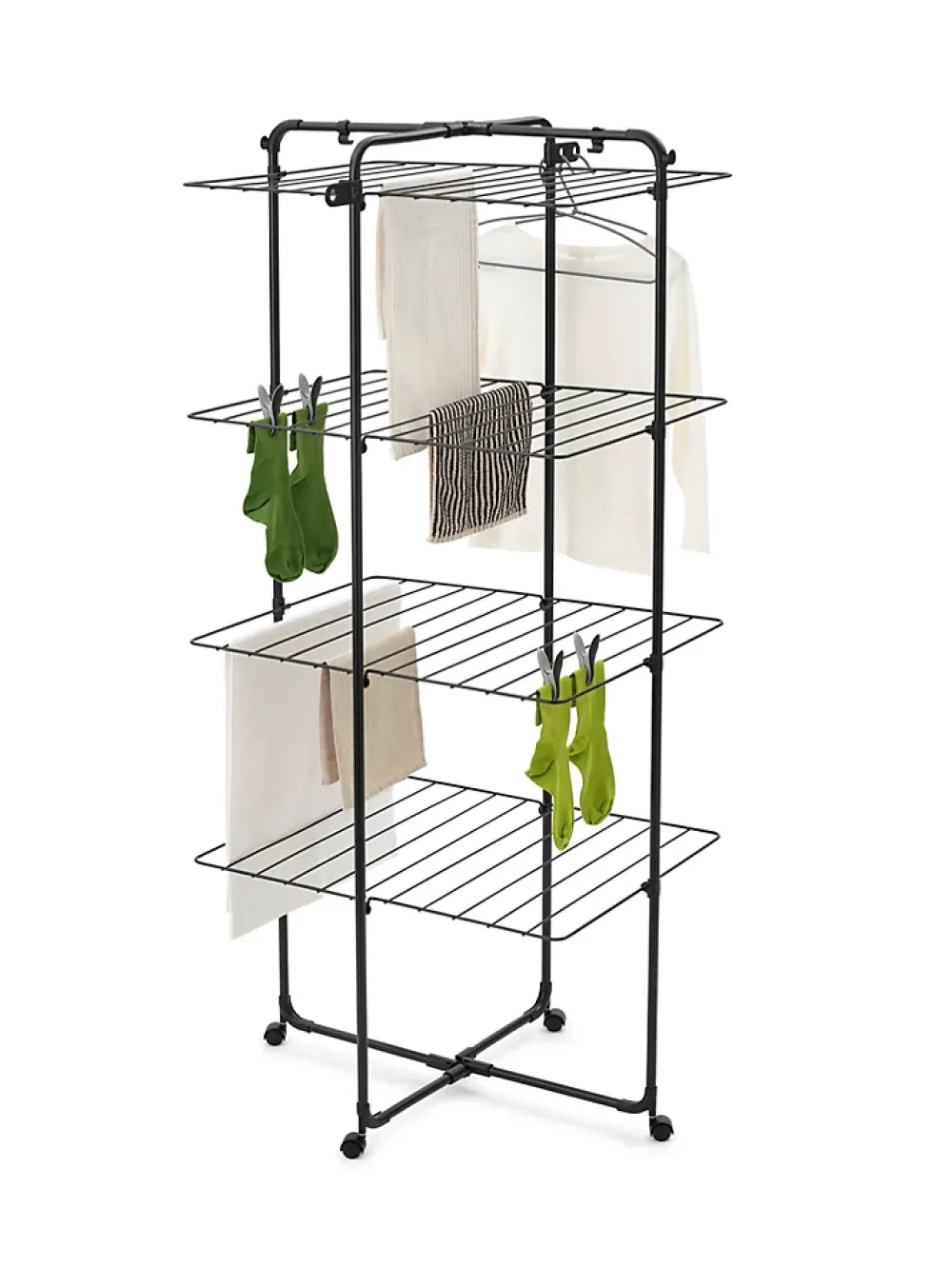 Brabantia Séchoir à linge Hangon Tower noir 30 m