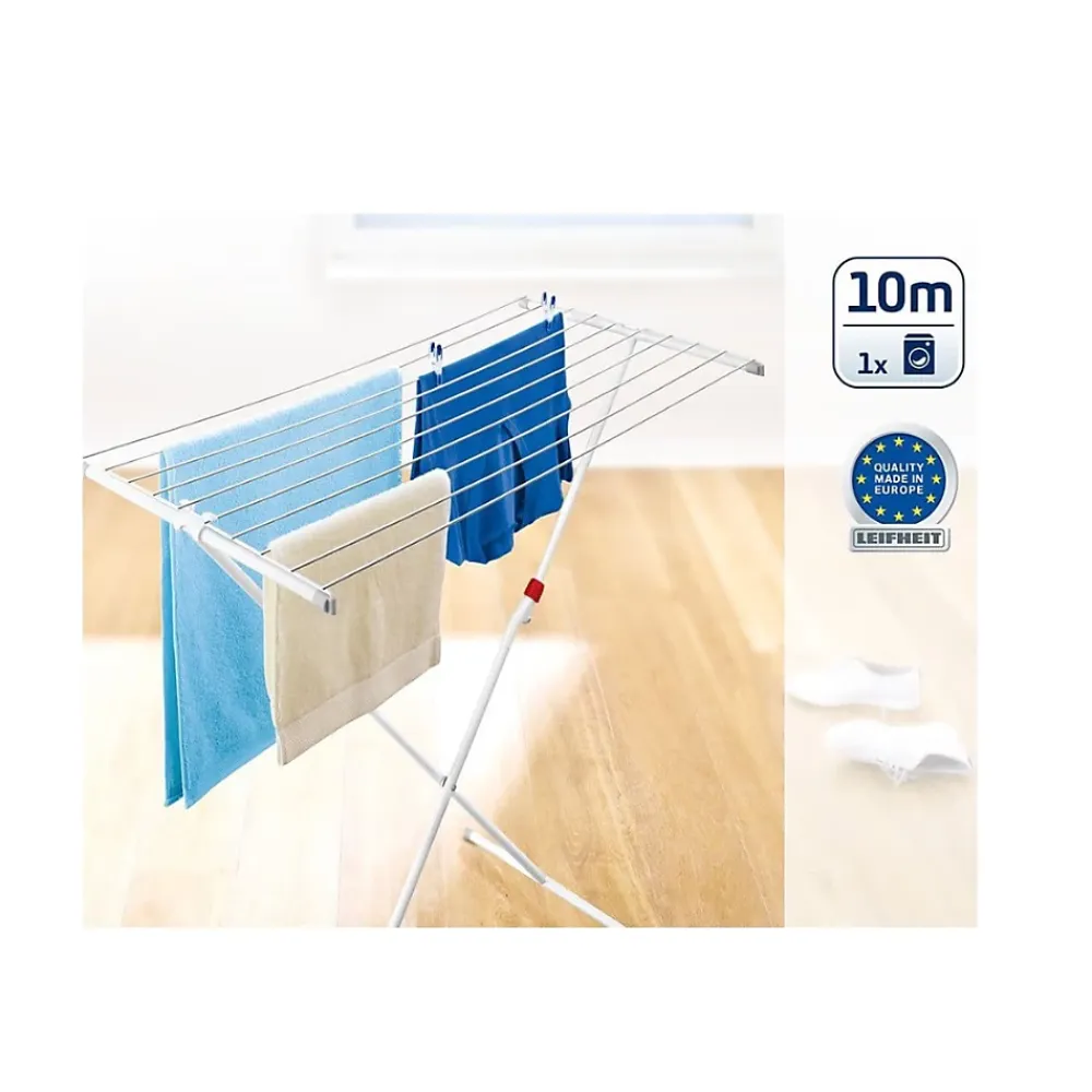Etendoir À Linge|Leifheit Séchoir à linge 10m 72700 classic 100 easy