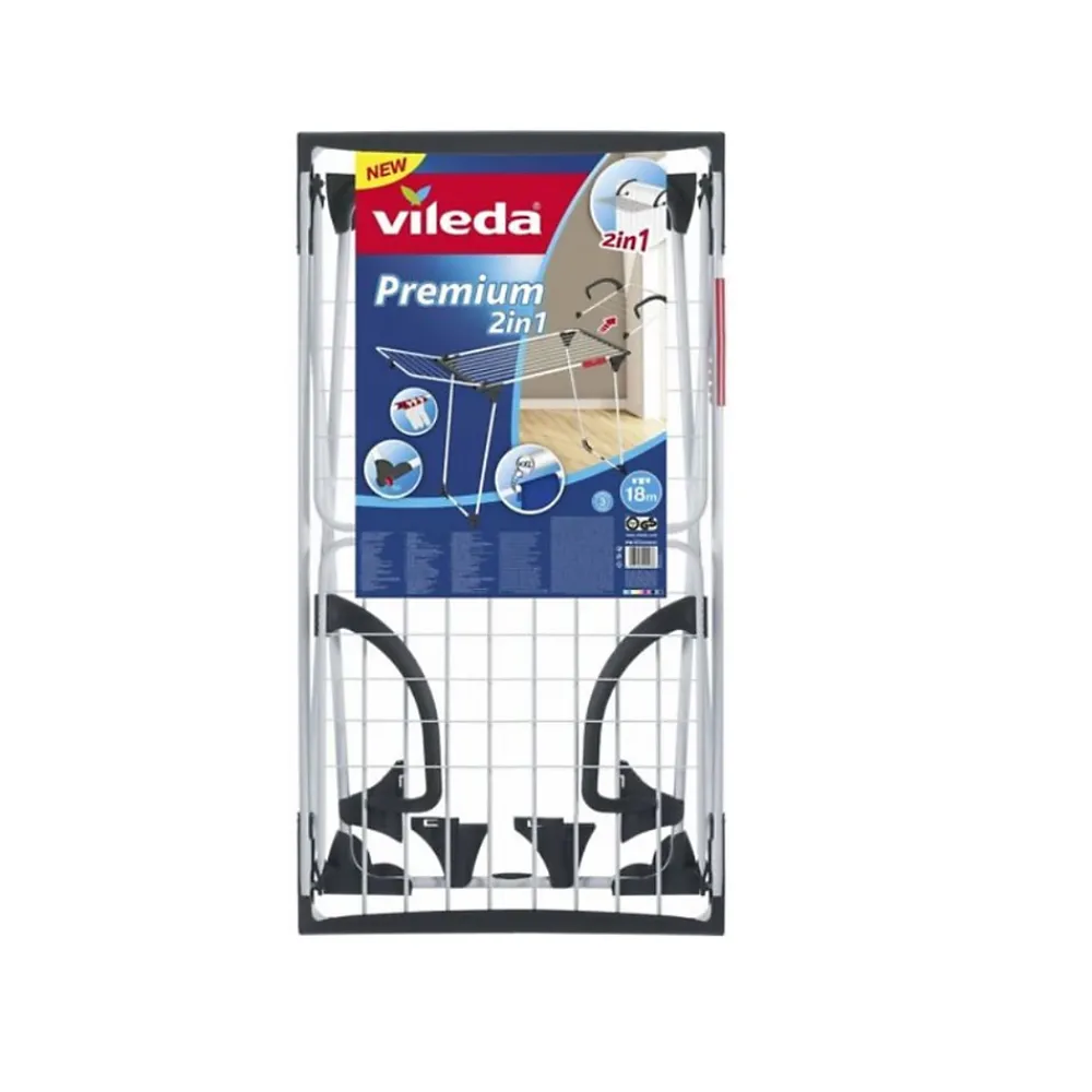 Vileda Séchoir à linge 18m 157332 premium 2 en 1