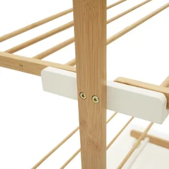 IDMarket Séchoir à linge pliable 3 niveaux RITA capacité 22M en bambou