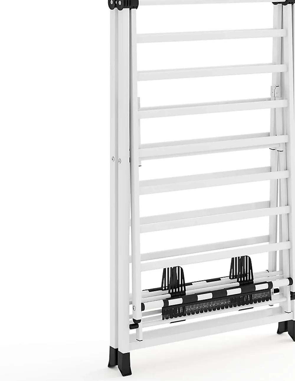 Etendoir À Linge|Giantex Séchoir à Linge Pliante, avec Ailes Latérales Hauteur Réglable, 20 Barres, Chaussures, Vêtements (1,8 M,Blanc)