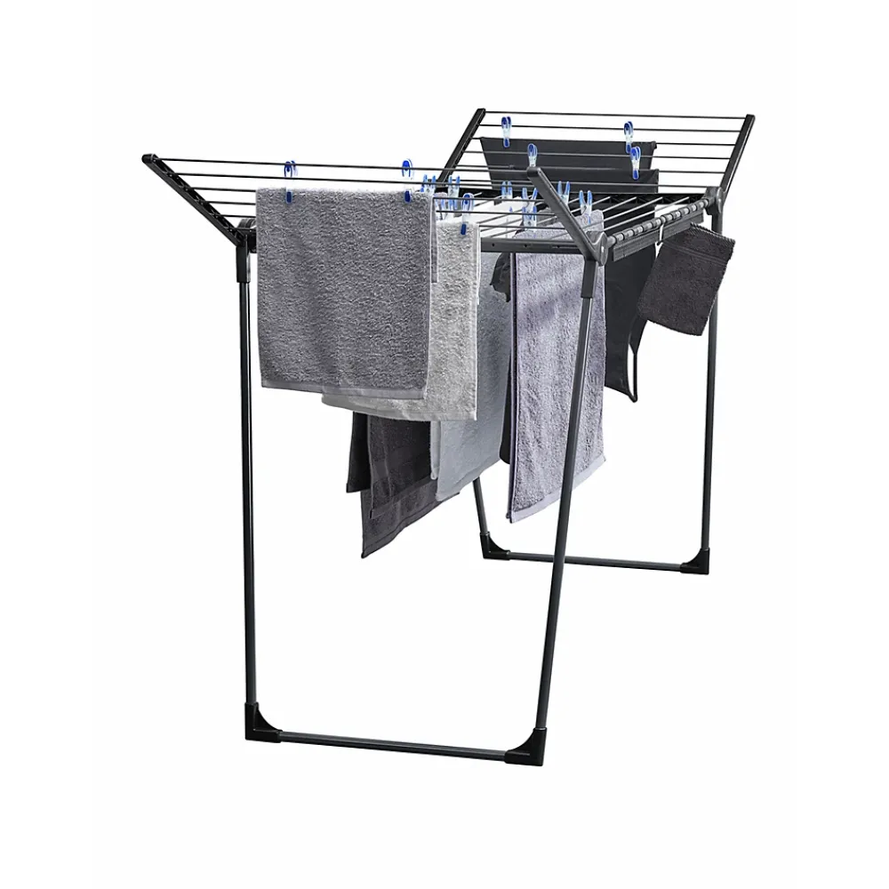 Leifheit Séchoir à linge sur pied 18 m d'étendage, Pegasus 180 noir