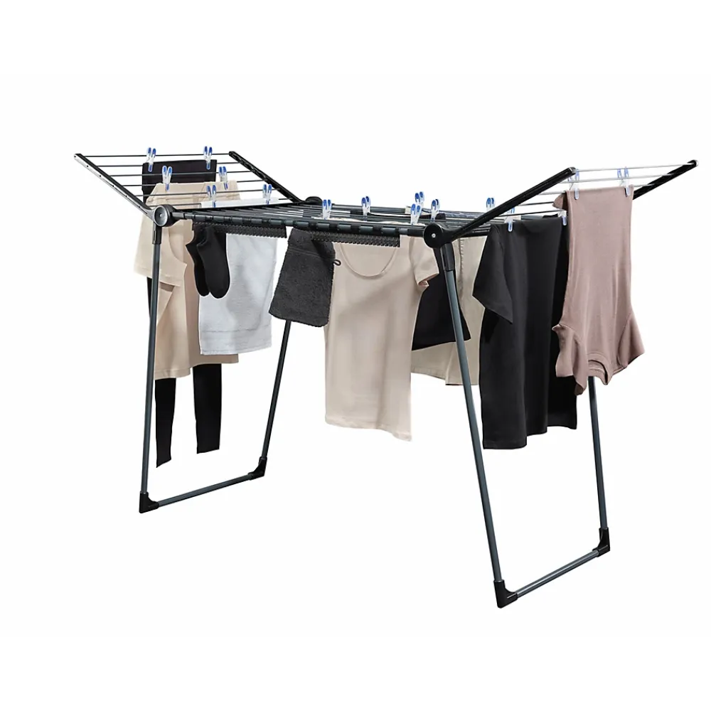 Leifheit Séchoir à linge sur pied 18 m d'étendage, Pegasus 180 noir