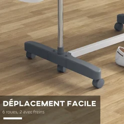 Etendoir À Linge|Homcom Séchoir à linge étendoir pliable ailes latérales 4 niveaux gris