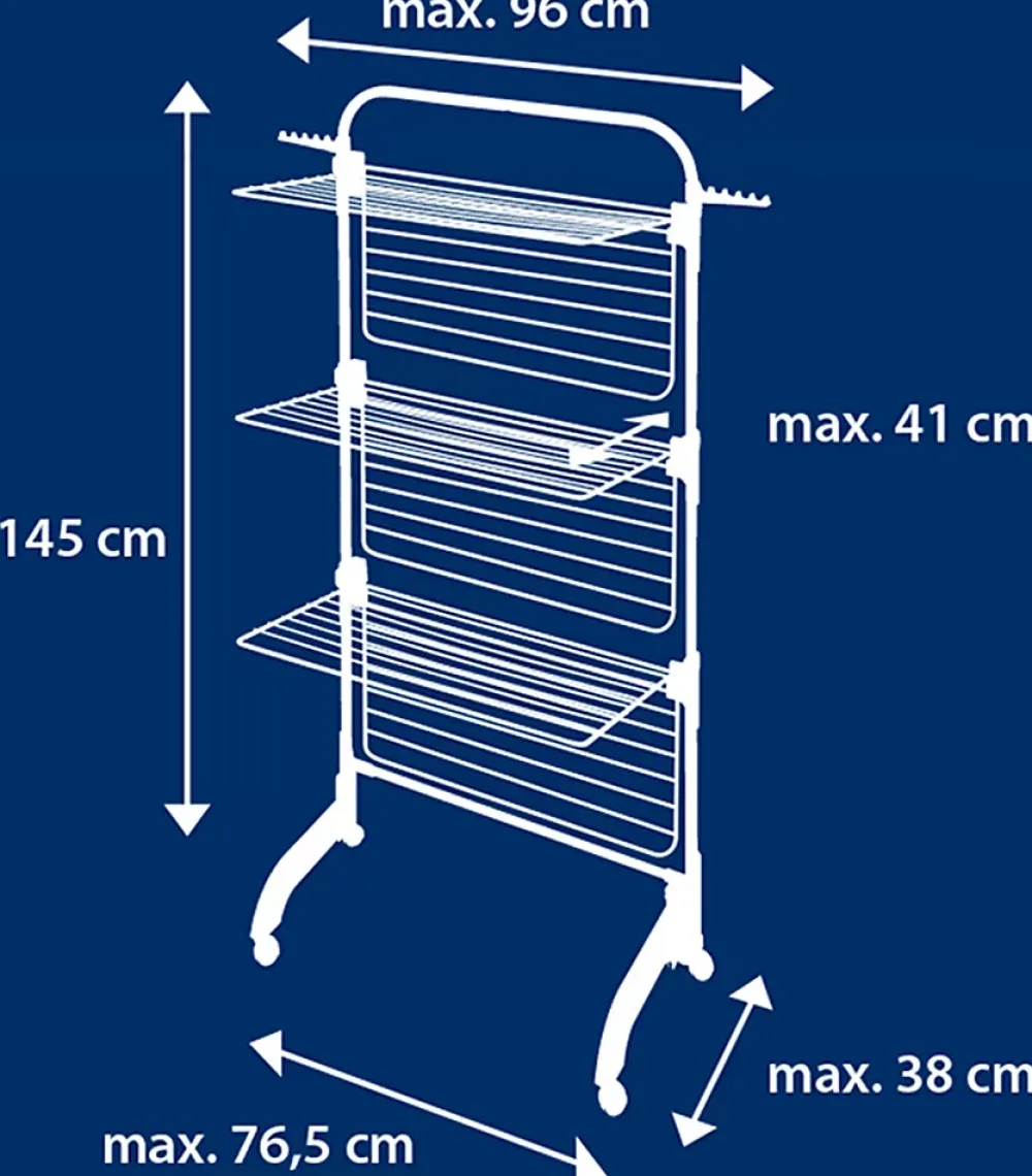 Etendoir À Linge|Leifheit Séchoir à linge tour 42 m 3 niveaux, possible demi-ouverture, Comfort Tower 420