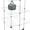 Etendoir À Linge| Séchoir à linge Tour 3 niveaux 68 cm avec panier à pinces