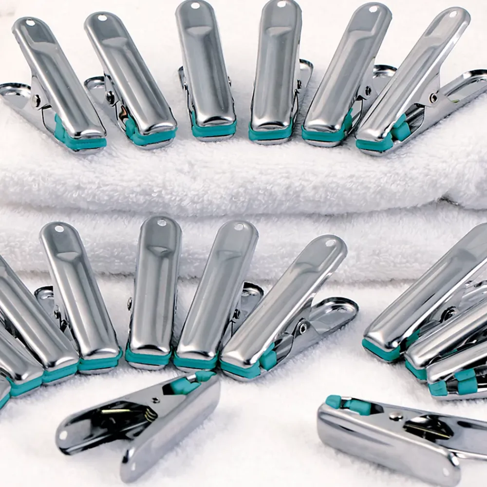 IDMarket Séchoir à linge vertical pliable 3 niveaux OPTIMUM capacité 30M avec tringle télescopique cintres et pinces blanc et bleu