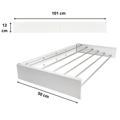 Foxydry Séchoir alu mural blanc pliable 101x50x13cm Hide 100