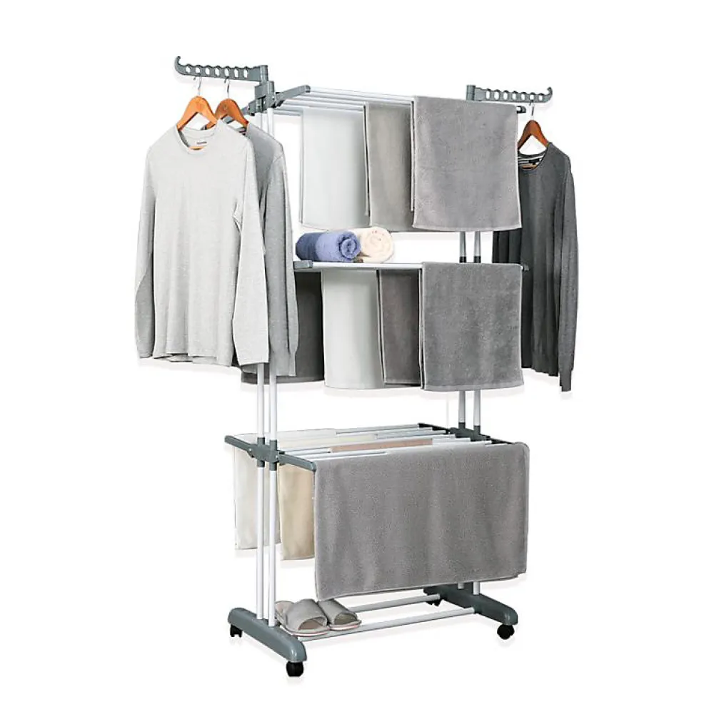 Etendoir À Linge|Herzberg Séchoir multifonctions 20m d'étendage gris HG8034-GRY