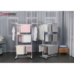 Etendoir À Linge|Herzberg Séchoir multifonctions 20m d'étendage gris HG8034-GRY