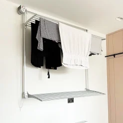 Etendoir À Linge|Foxydry Séchoir mural 2 grilles blanc 128x52x137 cm alu Wall Plus 120