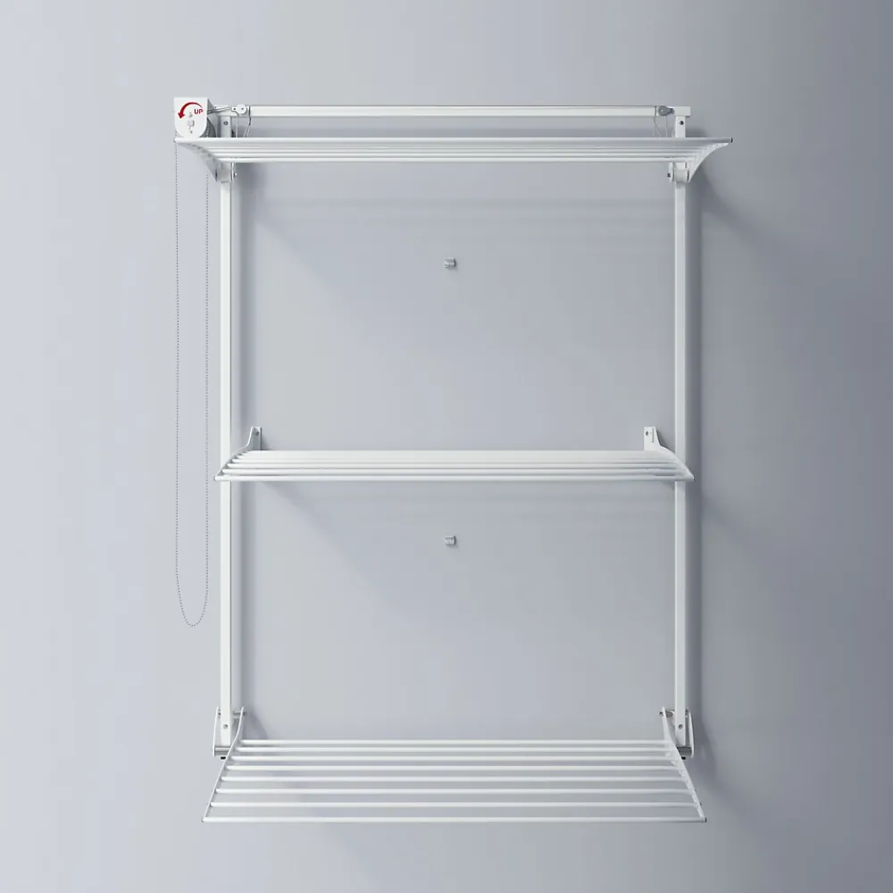 Foxydry Séchoir mural 3 grilles pliables blanc 108x52x137 cm alu Tower 100